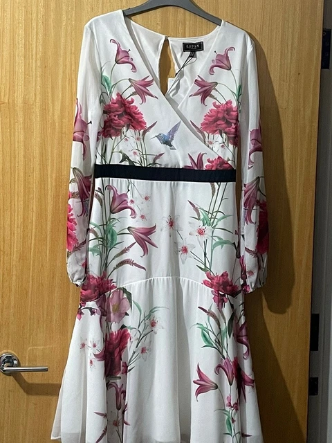 Lipsy horn sales button wrap dress